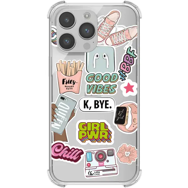 Girl Power Apple iPhone 14 pro max Clear PC Case