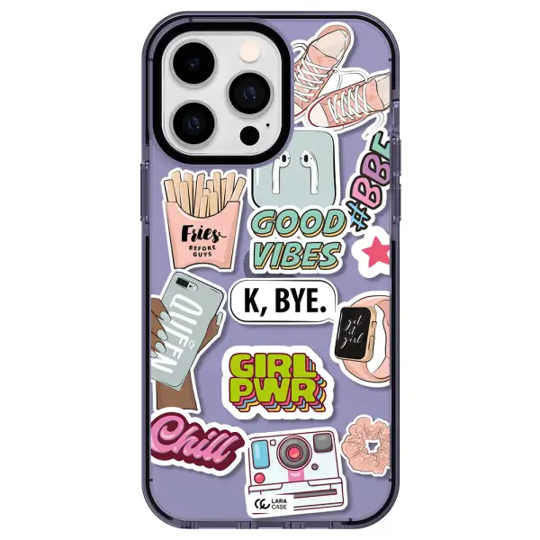 Girl Power Apple iPhone 14 pro max impact Lilac Case