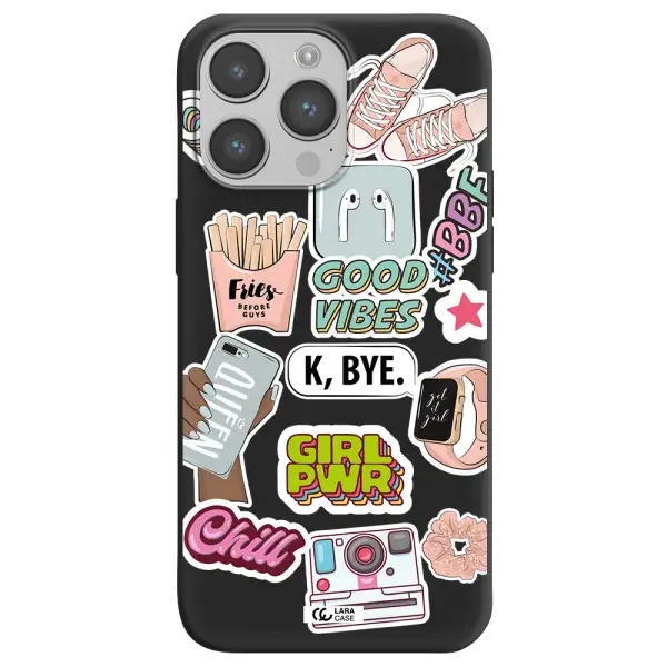 Girl Power Apple iPhone 14 pro max Silicone black Case