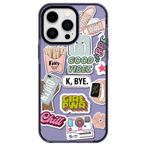Girl Power Apple iPhone 15 Pro impact Lilac Case