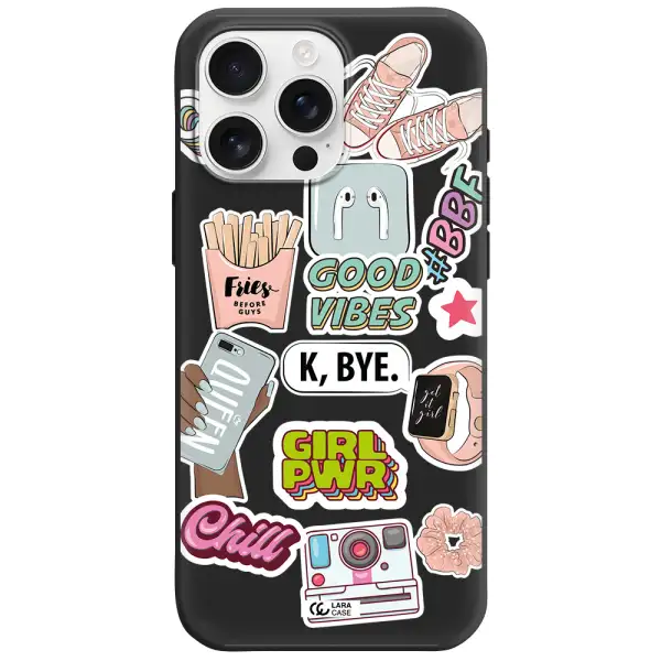 Girl Power Apple Iphone 16 Pro Max Silicone Black Case