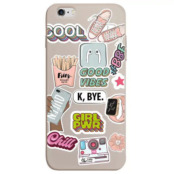 Girl Power Apple iPhone 6 plus Silicone Stone Case