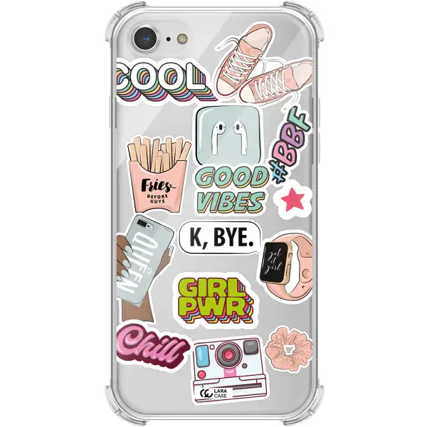 Girl Power Apple iPhone 7 Clear PC Case