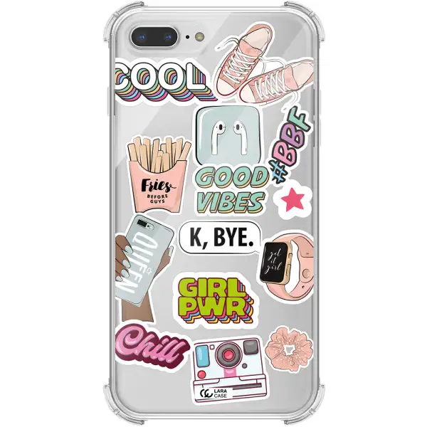 Girl Power Apple iPhone 7 plus Clear PC Case