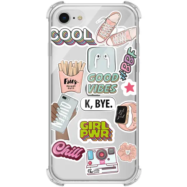 Girl Power Apple iPhone se 2020 Clear PC Case