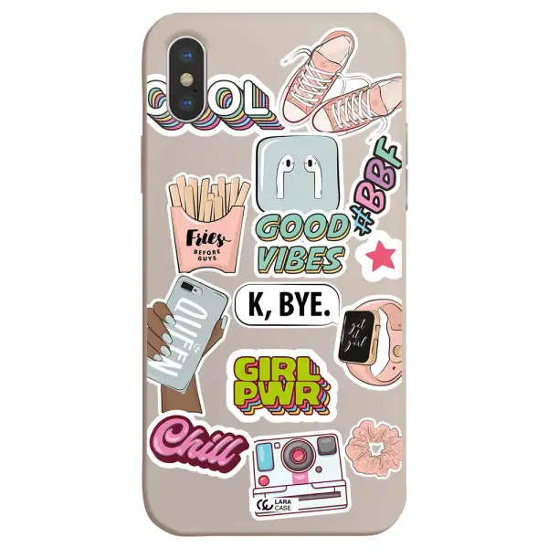 Girl Power Apple iPhone X Silicone Stone Case