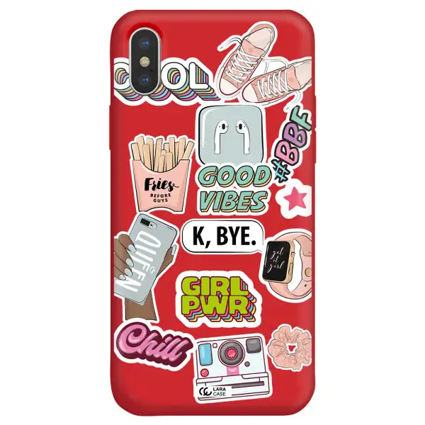 Girl Power Apple iPhone XS max Silicone Imperial Red Case