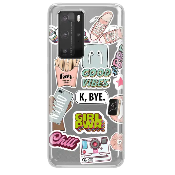Girl Power Huawei P40 Pro Clear TPU Case
