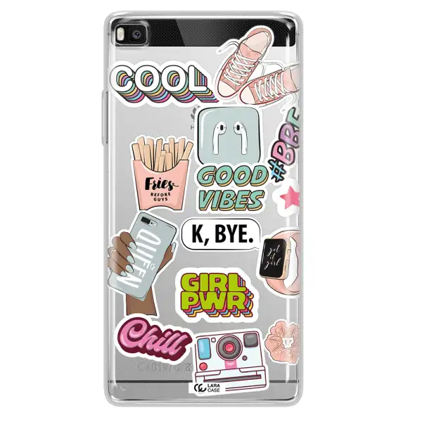 Girl Power Huawei P8 Clear TPU Case
