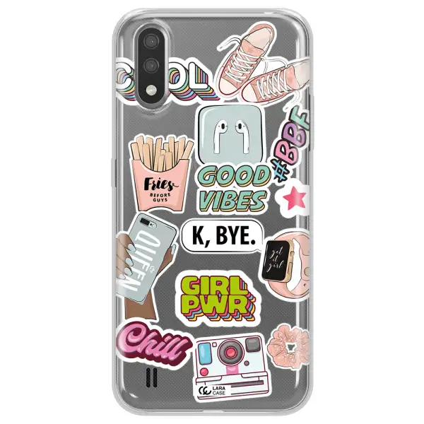 Girl Power Samsung A01 Clear TPU Case
