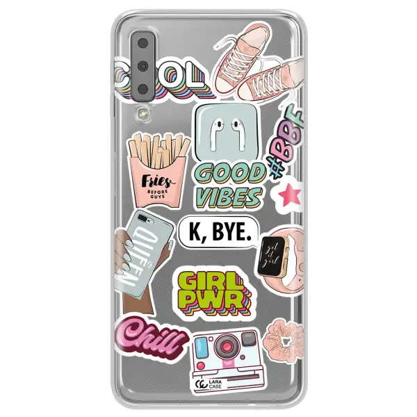 Girl Power Samsung A7 2018 Clear TPU Case