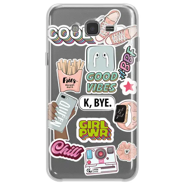 Girl Power Samsung J7 Clear TPU Case