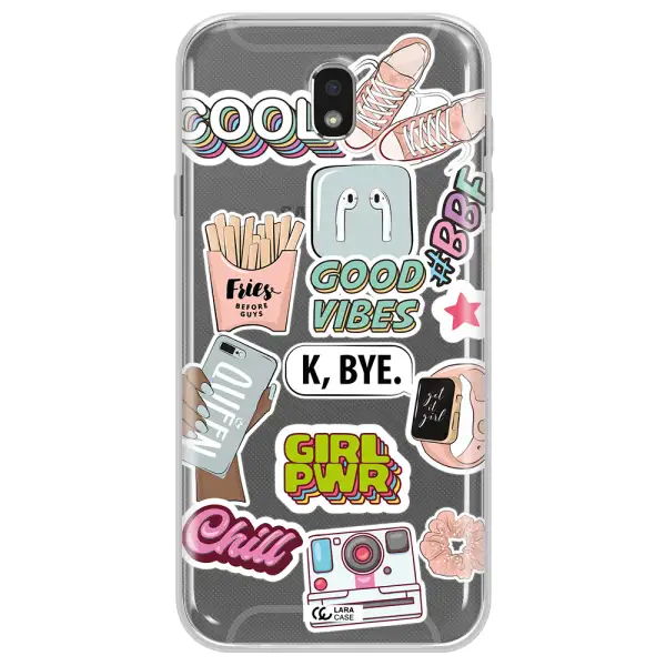 Girl Power Samsung J7 Pro Clear TPU Case