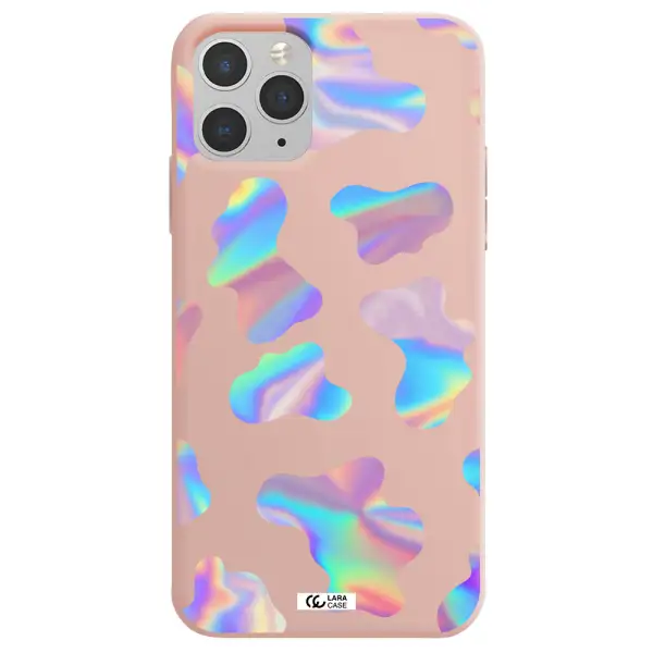 Colorful Spots Apple iPhone 11 pro max Silicone pastel pink Case