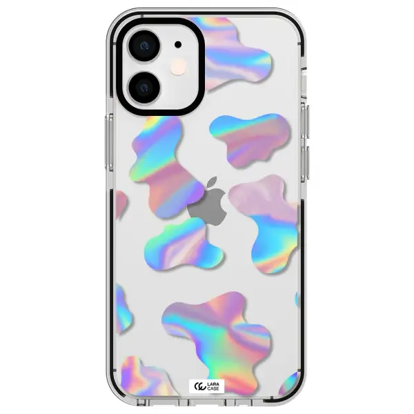 Colorful Spots Apple iPhone 12 mini impact black border Case
