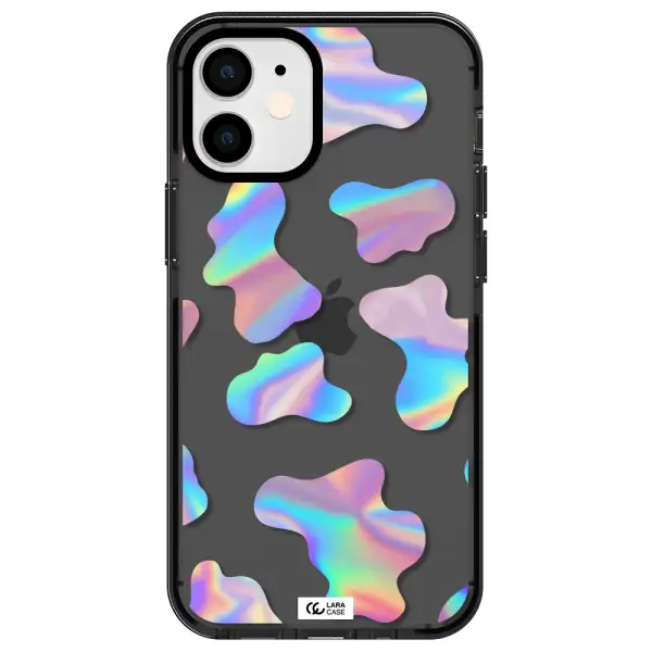 Colorful Spots Apple iPhone 12 mini impact Smoke Black Case