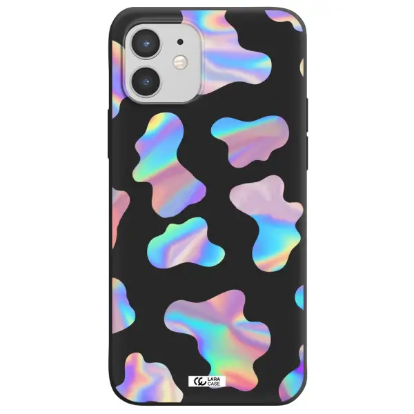 Colorful Spots Apple iPhone 12 mini Silicone black Case