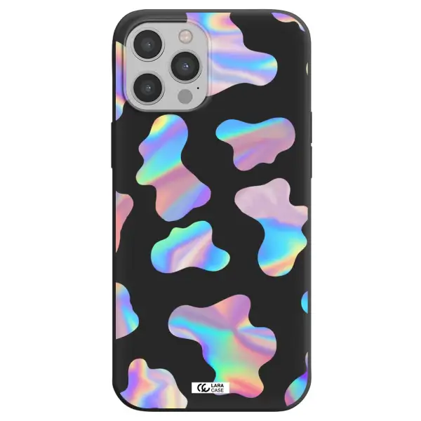 Colorful Spots Apple iPhone 12 pro max Silicone black Case