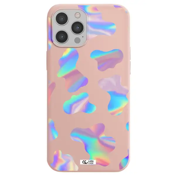 Colorful Spots Apple iPhone 12 pro max Silicone pastel pink Case