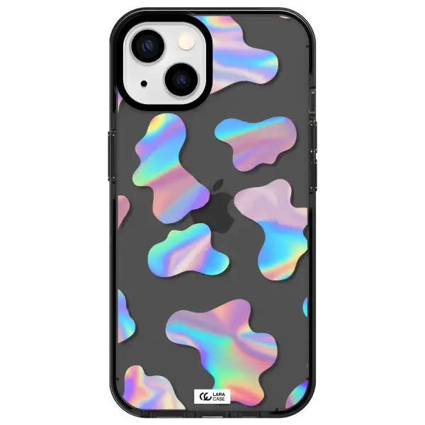 Colorful Spots Apple iPhone 13 impact Smoke Black Case