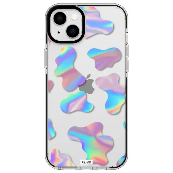 Colorful Spots Apple iPhone 14 plus impact black border Case