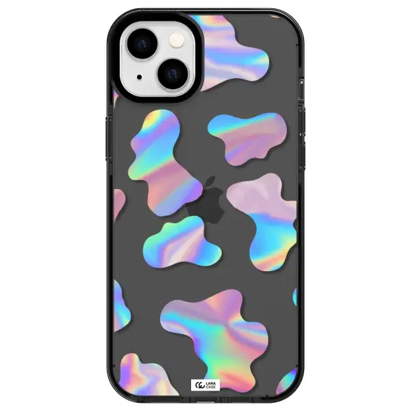 Colorful Spots Apple iPhone 14 plus impact Smoke Black Case