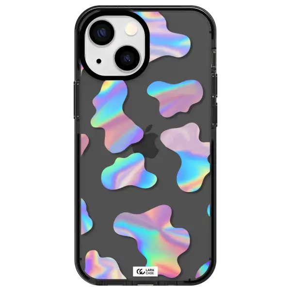 Colorful Spots Apple iPhone 15 impact Smoke Black Case