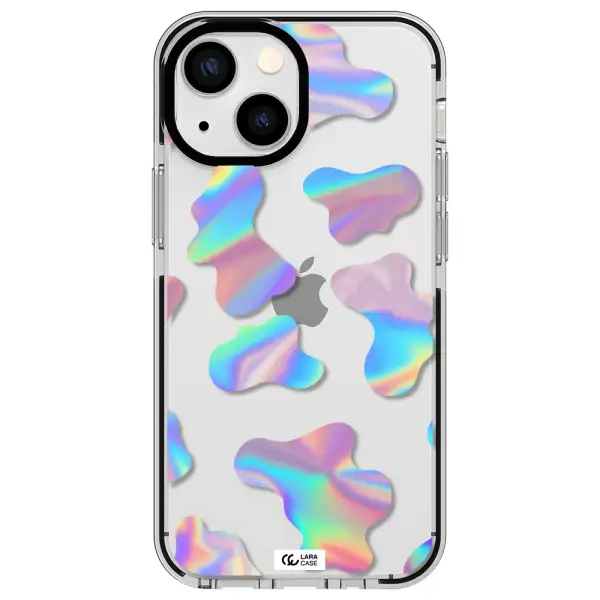 Colorful Spots Apple iPhone 15 Plus impact black border Case