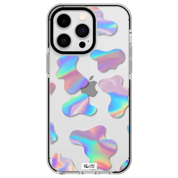 Colorful Spots Apple iPhone 15 Pro impact black border Case