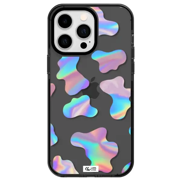 Colorful Spots Apple iPhone 15 Pro impact Smoke Black Case