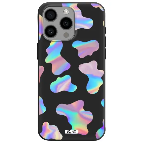 Colorful Spots Apple Iphone 15 Pro max Silicone black Case