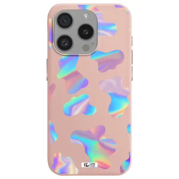 Colorful Spots Apple Iphone 15 Pro Silicone Pastel Pink Case