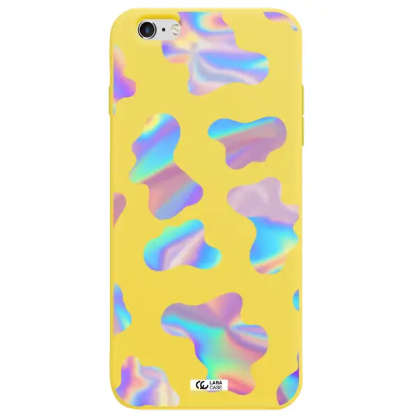Colorful Spots Apple iPhone 6 plus Silicone canary yellow Case