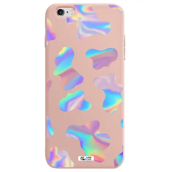 Colorful Spots Apple iPhone 6 plus Silicone pastel pink Case