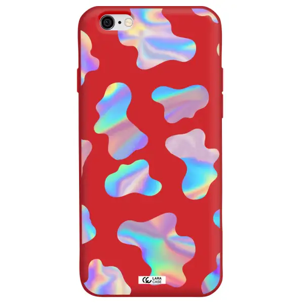 Colorful Spots Apple iPhone 6 Silicone Imperial Red Case
