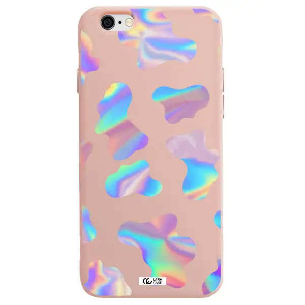 Colorful Spots Apple iPhone 6 Silicone pastel pink Case