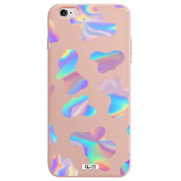 Colorful Spots Apple iPhone 6S Silicone pastel pink Case