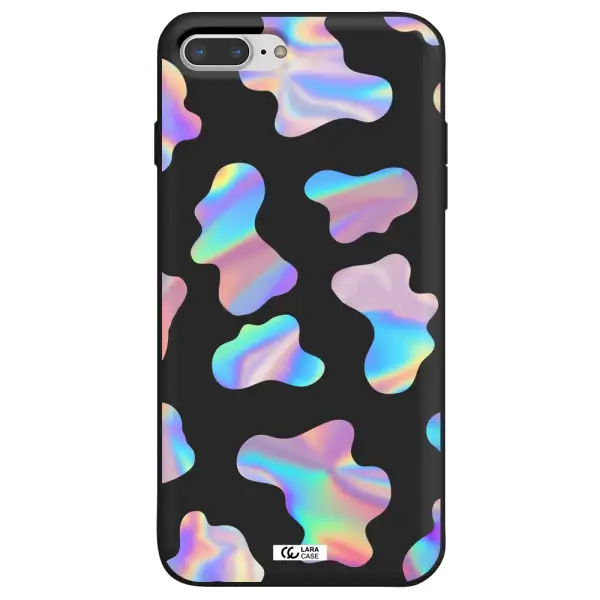 Colorful Spots Apple iPhone 8 plus Silicone black Case