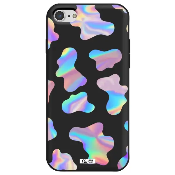 Colorful Spots Apple iPhone 8 Silicone black Case