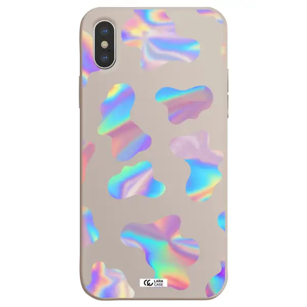 Colorful Spots Apple iPhone X Silicone Stone Case
