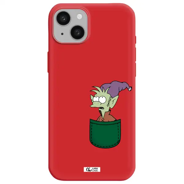 Elfo Apple iphone 15 plus Silicone Imperial Red Case