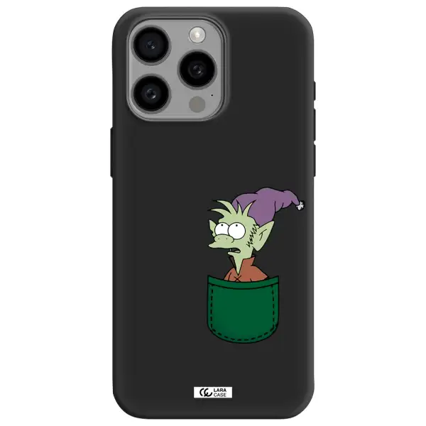 Elfo Apple Iphone 15 Pro max Silicone black Case