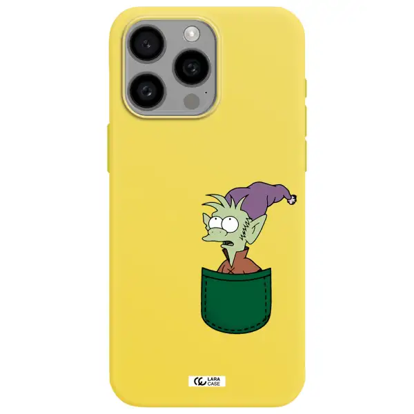 Elfo Apple Iphone 15 Pro max Silicone canary yellow Case