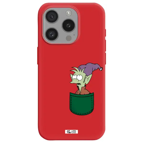 Elfo Apple Iphone 15 Pro Silicone Imperial Red Case