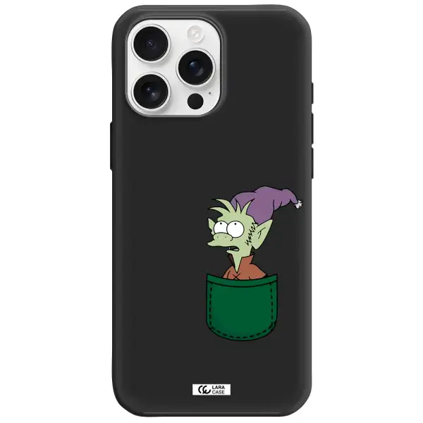 Elfo Apple Iphone 16 Pro Max Silicone Black Case