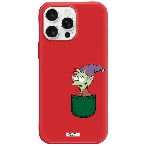 Elfo Apple Iphone 16 Pro Max Silicone Imperial Red Case