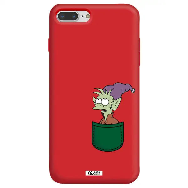 Elfo Apple iPhone 8 plus Silicone Imperial Red Case