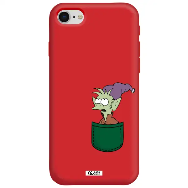 Elfo Apple iPhone se 2020 Silicone Imperial Red Case