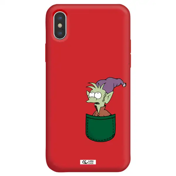 Elfo Apple iPhone X Silicone Imperial Red Case