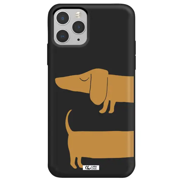 Dachshund Apple iPhone 11 pro max Silicone black Case